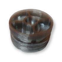 Embalagem 400ml Petisqueira 4 Divisórias G540 Transparente Com Tampa Galvanotek com 10 unidades Embalagem 400ml Petisqueira 4 Divisórias G540 Transparente Com Tampa Galvanotek com 10 unidades