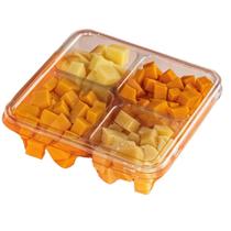 Embalagem 660ml Petisqueira 4 Divisórias G544 com Tampa Galvanotek com 50 unidades
