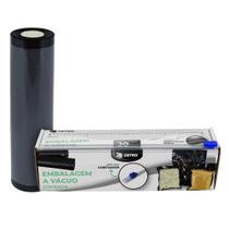 Embalagem a Vácuo 20x500cm Gofrada Preta em Rolo e Caixa com Cortador