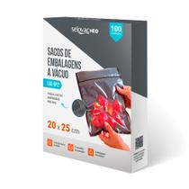 Embalagem a Vácuo Preta e Transp Gofrada 20x25cm Caixa c/100