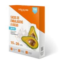 Embalagem a Vácuo Transparente Gofrada 15x20cm Caixa c/100