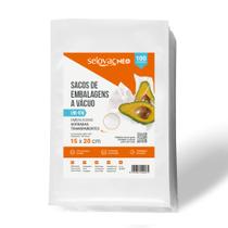 Embalagem a Vácuo Transparente Gofrada 15x20cm Pacote c/100