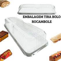 Embalagem base isopor e tampa transparente com 25 unid Tira de bolo, Torta salgada, Rocambole
