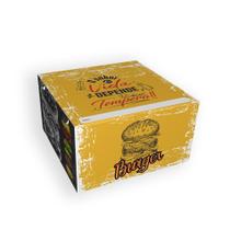 Embalagem Box Grande De Hambúrguer - Linha Rústica - 200Un - Pdvprint Embalagens