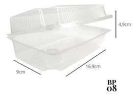 Embalagem Bp08 Doce Retangular Pote Bipack Com 50 Uni