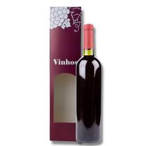 Embalagem Caixa Para Garrafa de Vinho Em Off-Set (8x8x33,5cm.) C/ 50 Un.