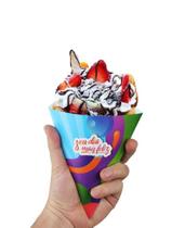 Embalagem Cone Bubble Wafle, Crepe, Wrap - 100 unidades