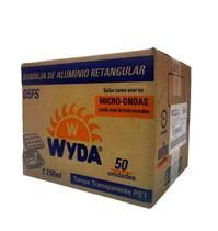 Embalagem de alumínio Wyda 1150ml D5FS tampa pet transparente com 50 unidades Embalagem de alumínio Wyda 1150ml D5FS tampa pet transparente com 50 unidades