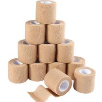 Embalagem de bandagem autoadesiva LotFancy de 2 cm x 4,5 m, pacote com 12