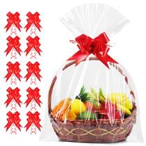 Embalagem de celofane JOYIT Extra Large, 10 unidades para cestas de presentes