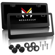 Embalagem de Matrícula Mega Racer Matte Black - Pacote com 2 Unidades