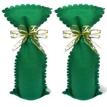 Embalagem de Natal em Feltro para Garrafa 16cm x 45cm c/2 pç