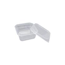 Embalagem de plástico para microondas e freezer com tampa 150ml com 20 unidades prafesta