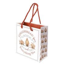 EMBALAGEM DE PRESENTE NATAL CASINHAS GINGER - 15,5x14,3x7CM