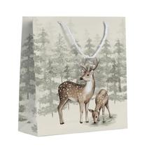 EMBALAGEM DE PRESENTE NATAL RENAS - 36x26x12CM