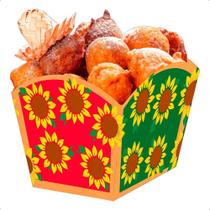 Embalagem Descartável de Festa Junina Kit 8 Cachepots Girassol pra Porção e Comidas Típicas