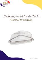 Embalagem Fatia de Torta G630 c/10 unid - Galvanotek - sobremesa, bolos, fatias, doces (8642)