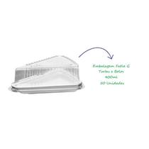 Embalagem Fatia Grande 400ml Para Tortas e Bolos Starpack Pacote 50 ou 100 Unidades