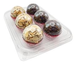 Embalagem Flip Ball Blister Brigadeiro 6 Cavidades Ideal Para Armazenar 6 Docinhos