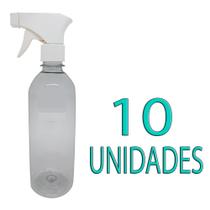 Embalagem Frasco Pet 500ml com Borrifador Válvula Gatilho 10 Unidades