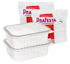 Embalagem Freezer e Microondas de 750ml Retangular PRAFESTA POTE c/ 24 unidades Embalagem Freezer e Microondas de 750ml Retangular PRAFESTA POTE c/ 24 unidades