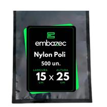 Embalagem Fundo Preto Laminado 15x25 500 Un