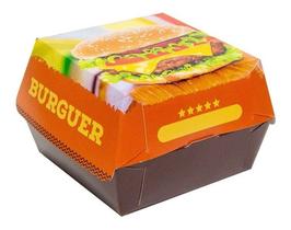 Embalagem hamburguer grande 8,2x12x12 cm c/25unidades