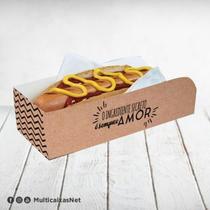 Embalagem Hot Dog, Taco (19 x 5,8 x 4,8cm) Sempre Amor - 100 Unidades - Multicaixasnet