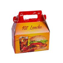 Embalagem Kit Lanche Papel Cartão 18x10x10cm 50un Caixa Refeição Evento Delivery Lancheira Food