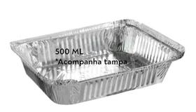 Embalagem marmitex de alumínio 500ml cx 100 - MARMITINHA