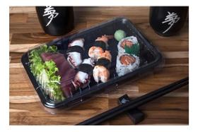 Embalagem Media Combinado Sushi 2 Delivery 10 Un - Bp03 Transparente Embalagem Media Combinado Sushi 2 Delivery 10 Un - Bp03 Transparente