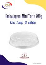 Embalagem Mini Torta baixa 700g c/05 unidades - Galvanotek - bolo, bolo-confeitado (9993913)