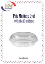 Embalagem multiuso oval 1000ml c/10 unid - G34P - colombas, pavês, salgados, sobremesas (99910453) - Galvanotek