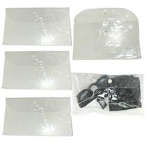 Embalagem Multiuso PVC Cristal com Botão 24x14 cm Kit 50unds
