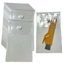 Embalagem Multiuso PVC Cristal com Botão 9x15cm Kit 50unds