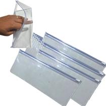 Embalagem Multiuso PVC Retangular Zíper 22x9cm Kit 20unds