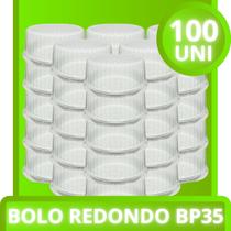Embalagem Multiuso Redondo Bp35 Bolo Torta Resistente Com tampa Alta 100 Unidades