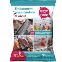 Embalagem Organizadora a Vácuo para Alimentos P 21x22cm c/5 unidades Compact Food 1397