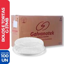 Embalagem p/ Bolos e Tortas Pequena Baixa Branca - G37MB - 100 Unidades - GALVANOTEK