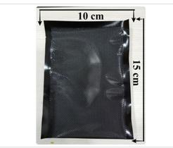 Embalagem PA/PE Tipo Saco” C/ Ranhuras formato de Diamante - Total Black Shield -10cmX15cm - 100 unidades