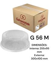 Embalagem para bolo g56 m c/ 20 un torta tampa média cristal Embalagem para bolo g56 m c/ 20 un torta tampa média cristal