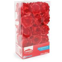 Embalagem para doces forminha flora vermelho rubi - CROMUS Embalagem para doces forminha flora vermelho rubi - CROMUS