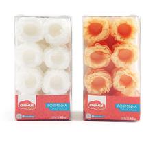 Embalagem para doces forminha roses branca cromus