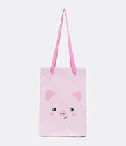 Embalagem para Presente Estampa Porquinho Rosa - Sacola Pequena Embalagem para Presente Estampa Porquinho Rosa - Sacola Pequena