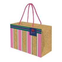 Embalagem Para Presentes Caixa Com Alça Prime Bella VIta Palha Bacio P 23x10x14cm