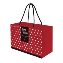 Embalagem Para Presentes Caixa Com Alça Prime Sintonia Amo Você M 27x12x17cm