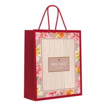 Embalagem Para Presentes Sacola Decorada Luiza "Pra Você Com Carinho" Tamanho P 23x19x10 cm