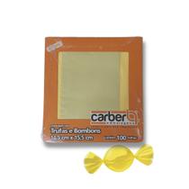 Embalagem para Trufa Amarelo 14,5x15,5cm Carber c/100 un