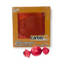 Embalagem para Trufa Vermelho 14,5x15,5cm Carber c/100 un