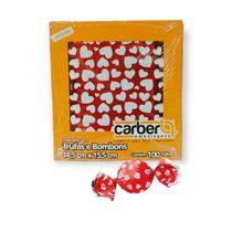 Embalagem para Trufa Vermelho Coração 14,5x15,5cm Carber c/100 un